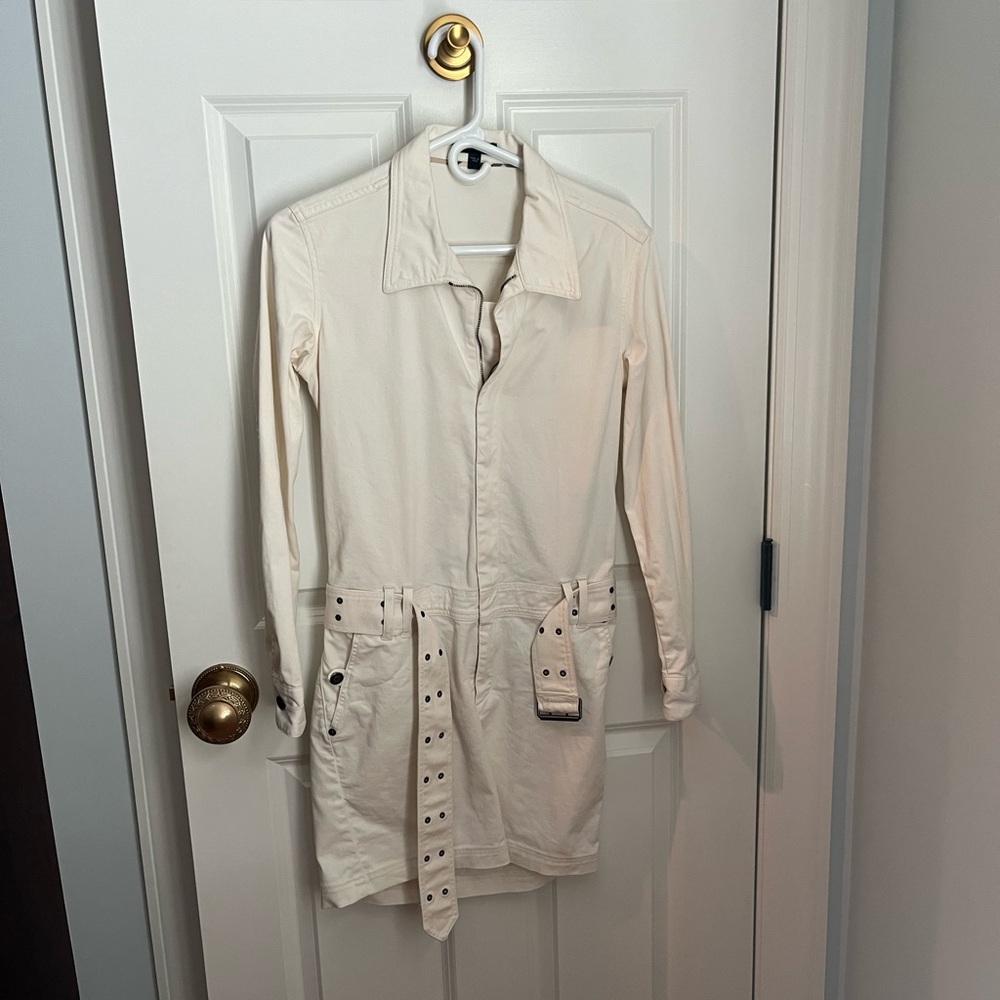 Burberry Cream Women's Belted Dress